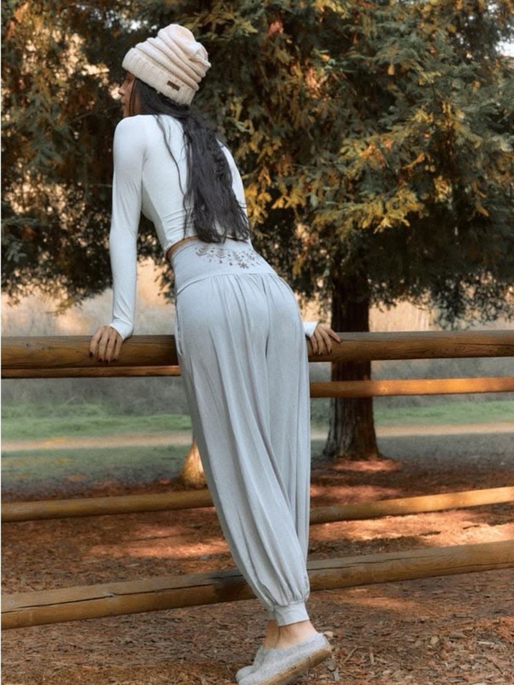 Purusha People Cabin Moon Genie pants size 2x in Dove